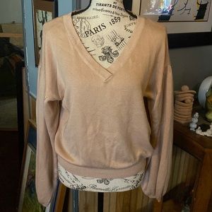 Poof beige V-neck sweater